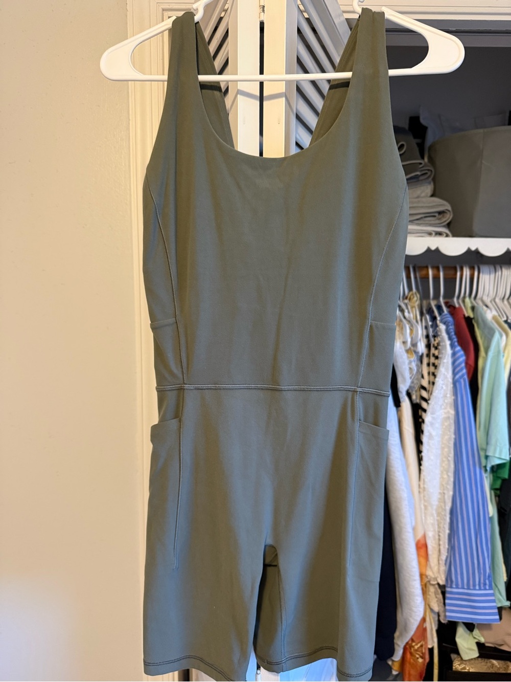 Women’s Athleta Olive Green One-Piece Romper